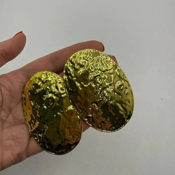 Zara Gold Oval Earrings - Picture 10 of 10